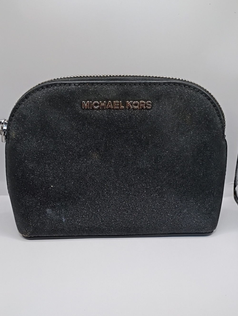 Michael Kors Black Glitter Cosmetic Pouch
